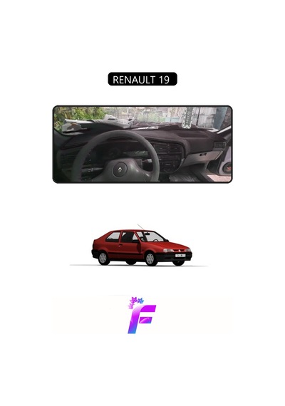 Renault 19 Uyumlu Torpido Örtüsü Yansıma Önleyici Tam Koruma Hızlı Ve Kolay Montaj J42
