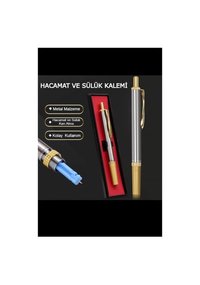 Metal Otomatik Hacamat Kalemi Seti Ve 100 Adet Hacamat İğnesi Hassas Ayarlanabilir Delme Kalemi