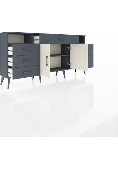 Arges Konsol 4 Raflı 7 Çekmeceli 2 Kapaklı 176x30x83 Antrasit-aytaşı/antrasit Aytaşı/antrasit Arges Konsol 4 Raflı 7 Çekmeceli 2 Kapaklı 176x30x83 Antrasit-aytaşı/antrasit Aytaşı/antrasit