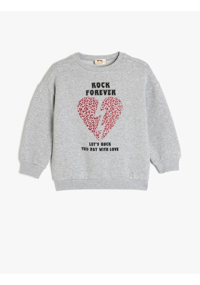 Koton Baskılı Pamuklu Uzun Kollu Bisiklet Yaka Sweatshirt Gri Melanj 5wkg10624ak Gri Melanj Koton Baskılı Pamuklu Uzun Kollu Bisiklet Yaka Sweatshirt Gri Melanj 5wkg10624ak Gri Melanj