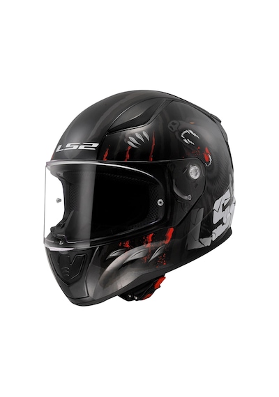 Ls2 Rapid 2 Clawn Kapalı Kask Gri Kırmızı Mat Siyah