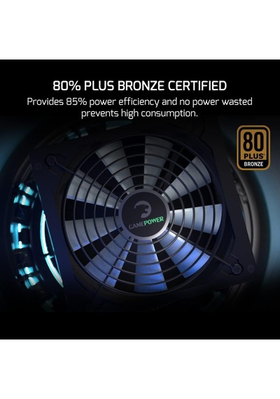 Game Power Gp-750 Apfc 14cm 80+ Bronze 750w Supply Çok Renkli