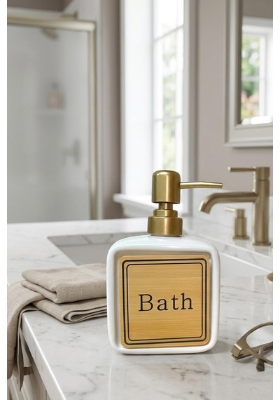 Porselen Sıvı Sabunluk 350ml Bath Beyaz 48392