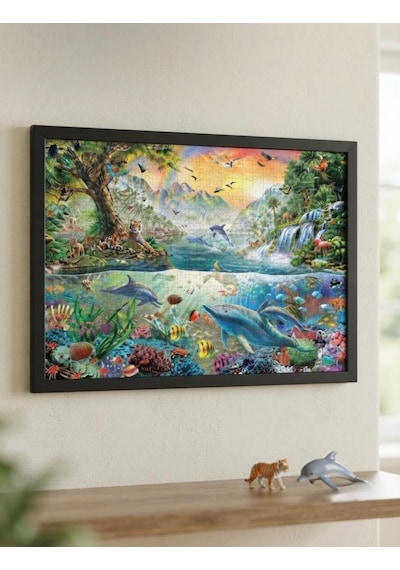 Mavi Mucize Ve Hayvanlar Alemi İkili Set - 1000 + 500 Parça İkili Puzzle Seti