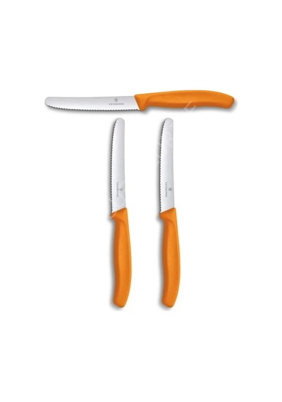 3 Lü Turuncu Küt Bıçak Set 6.7836.l119 11 Cm.