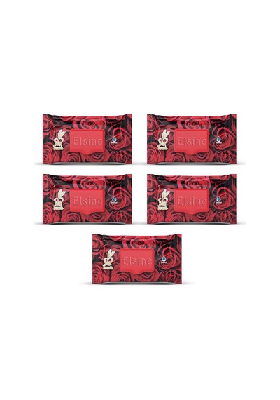 5 Paket Red Rose Islak Havlu Mendil 90 Adet Kapaklı Gül Kokulu