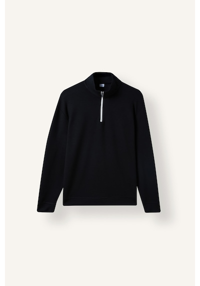 Defacto Standart Fit Dik Yaka Yarım Fermuarlı Basic Sweatshirt I0571ax26wnbk81 Siyah-bk81