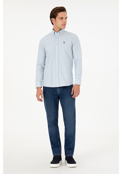 U.s. Polo Assn. Erkek Açık Mavi Gömlek Desenli 50296626-vr003 Açık Mavi