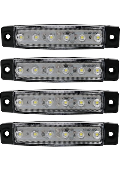 4 Adet Parmak Led Lamba 6'Lı 12 Volt Beyaz
