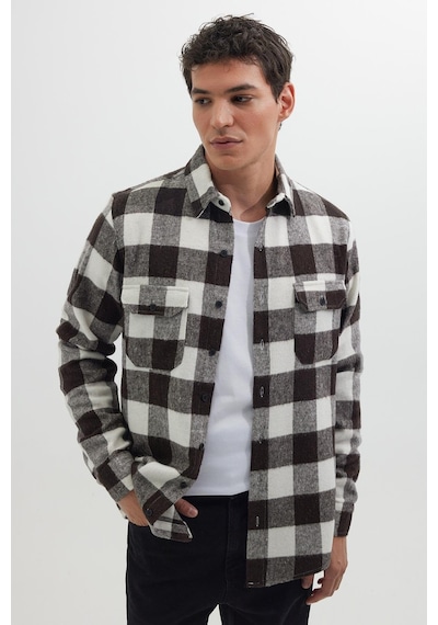Tudors Erkek Slim Fit Dar Kesim Uzun Kollu Kapaklı Çift Cepli Kareli Kışlık Oduncu Gömlek-41623 Çok Renkli Tudors Erkek Slim Fit Dar Kesim Uzun Kollu Kapaklı Çift Cepli Kareli Kışlık Oduncu Gömlek-41623 Çok Renkli
