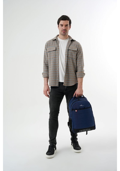 Cambridge Polo Club Minimalist Tasarım Lacivert Unisex Okul Günlük Seyahat Sırt Çantası - Plcan2166-004 Çok Renkli