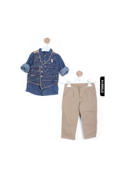 Xo Kids Erkek Çocuk Alt Üst Takım 3-12 Ay 6176 Mavi Xo Kids Erkek Çocuk Alt Üst Takım 3-12 Ay 6176 Mavi