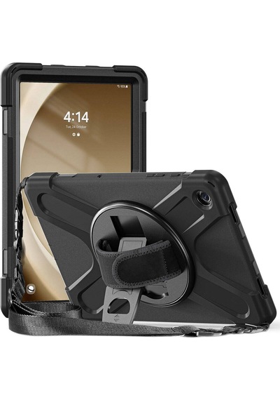 Galaxy Uyumlu  Tab A9 Plus Omsy Defender Tablet Silikon - Siyah Arka Kapak