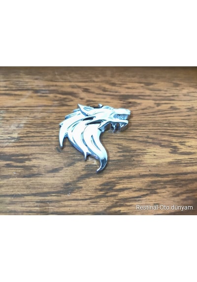Bozkurt Metal Amblem Krom 3d Oto Bagaj Kapı Çamurluk Kurt Başlı Amblem 3m Bantlı Araba Aksesuar Logo