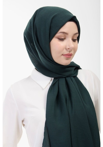 Manolyaşal İslamic Hijab Aerobin Caz Şal Zümrüt