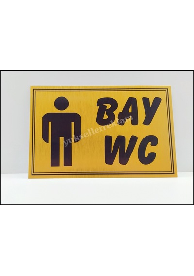 Kadın Erkek Çift Yönlendirme Wc Tabelası Sarı Renk (460494008)