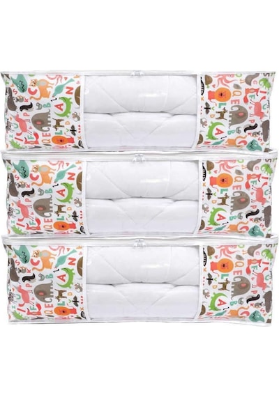 Vedsey Çocuk Desenli Hurç Pencereli 3'lü Set 70x50x25 CM Çok Renkli