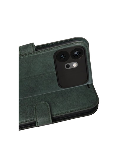 Huawei Honor 600 Kılıf Deri Deluxe Cüzdanlı Kapaklı Case Yeşil