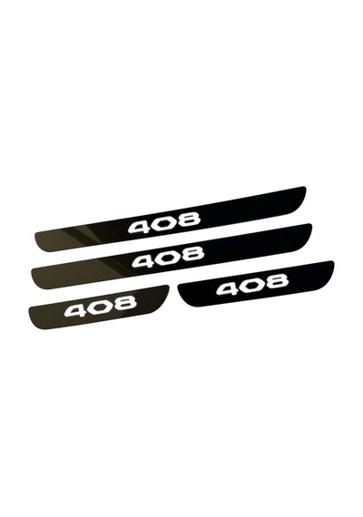 408 Pleksi Kapı Eşiği Piano Black 4 Parça
