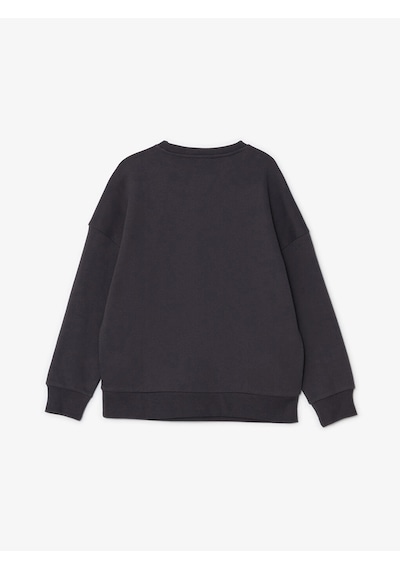 LC Waikiki Lcw Vision Antrasit Bisiklet Yaka Baskılı Oversize Kadın Kalın Sweatshirt Anthracıte LC Waikiki Lcw Vision Antrasit Bisiklet Yaka Baskılı Oversize Kadın Kalın Sweatshirt Anthracıte