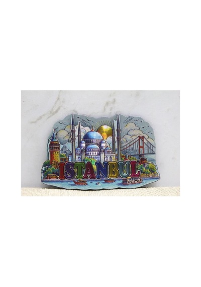 Silikon İstanbul Temalı Buzdolabı Magneti 9x5,5 Cm