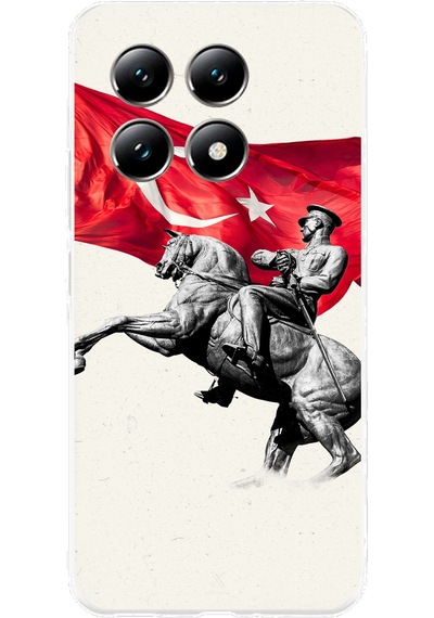 Xiaomi Mi 14t Pro Uyumlu Onur Anıtı Detaylı Atatürk Baskılı Silikon Kılıf Renkli