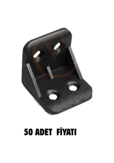 Pls. L Köşe Bağlantı Siyah 50 Adet