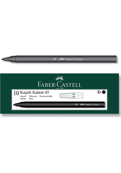 Faber Castel Keçeli Kalem 10'lu Siyah