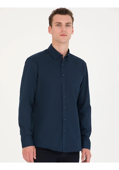 Pierre Cardin Erkek Lacivert Desenli Gömlek 50276553-vr033 Lacivert
