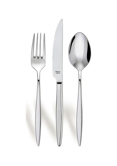 Hisar Mercury 89 Parça 12 Kişilik Çatal Kaşık Bıçak Takımı Inox