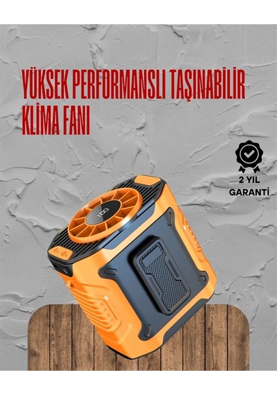 Hubrendy  Turbo Mini Fan Dijital Ekranlı, Sessiz & Şarjlı Serinlik