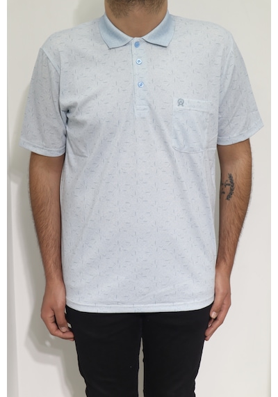 Santa Dmctekstil Erkek Desenli Klasik Kesim Rahat Kalıp Tek Cepli Polo Yaka Düğmeli T-shirt Mavi Santa Dmctekstil Erkek Desenli Klasik Kesim Rahat Kalıp Tek Cepli Polo Yaka Düğmeli T-shirt Mavi