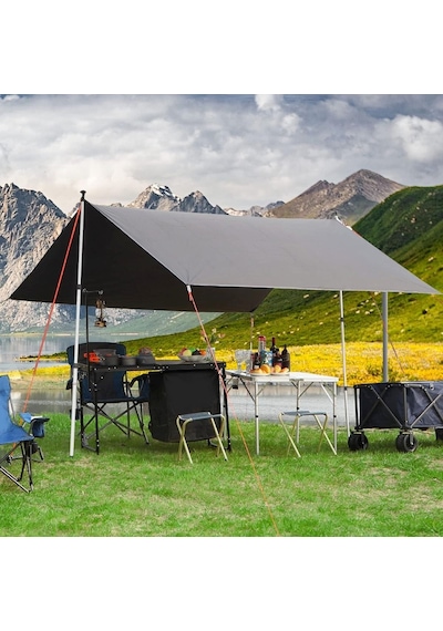 Campstar Campair Tarp Pole 2'li Teleskopik Tarp & Çadır & Gölgelik Direği Gri