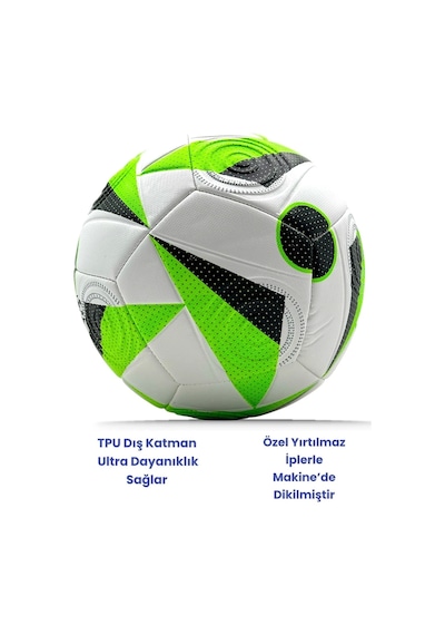 Futbol Topu Euro 2024 Beton Ve Çim Zemin İçin Uygundur 5 Numara 42641 Çok Renkli