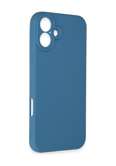 Apple iPhone Uyumlu 16 Plus Kılıf First Silikon - Mavi Bz8683140794798