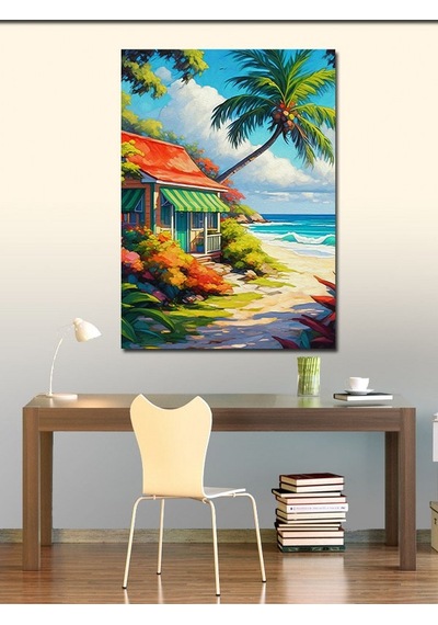 Kanvas Tablo Tropik Kaçışın Cenneti 70cmx100cm