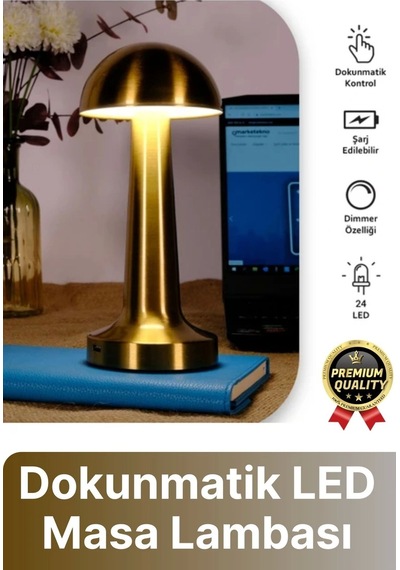 Özel Üretim Dokunmatik Şarjlı Dekoratif 3 Modlu 23 Cm X 9 Cm Modern Aç/kapa Butonlu Led Masa Lambası Diğer