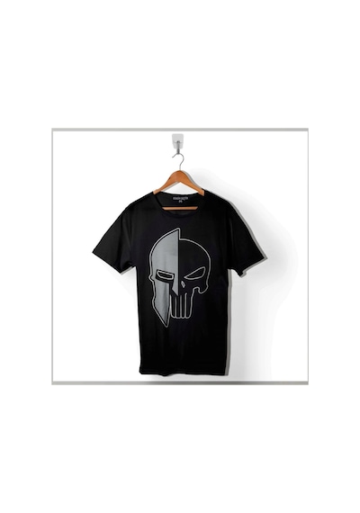 The Punisher 300 Spartan Mask Cezalandırıcı Baskılı Tişört Unisex T-shirt 001