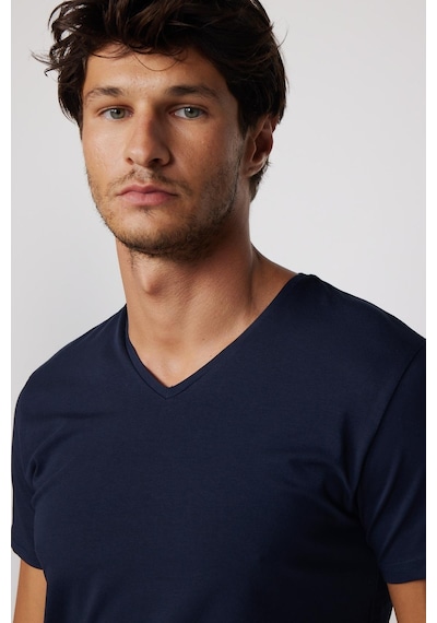 Tudors Slim Fit V Yaka Düz Basıc Kısa Kol Lacivertvert T-Shirt-27716-Lacivertvert Lacivert Tudors Slim Fit V Yaka Düz Basıc Kısa Kol Lacivertvert T-Shirt-27716-Lacivertvert Lacivert