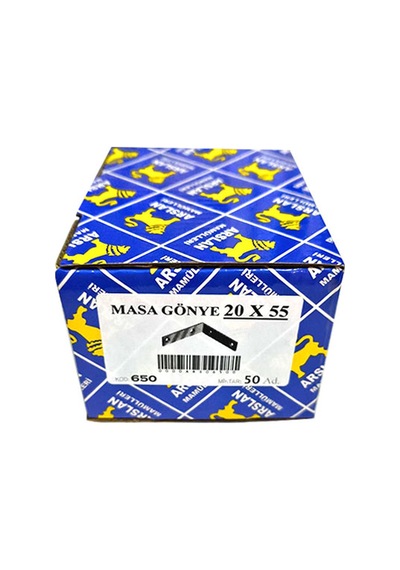 Arslan Mamulleri Masa Gönye 20x55 50'li Paket Renkli