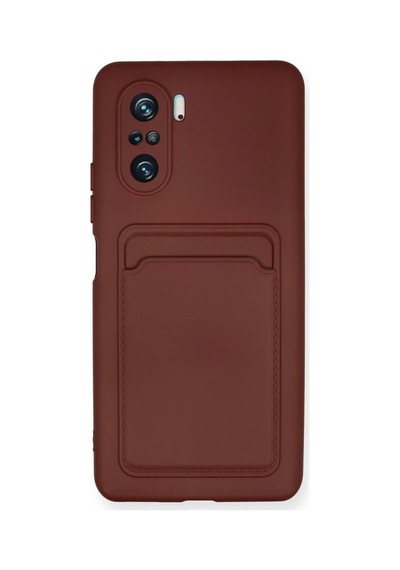 Xiaomi Poco F3 Kılıf Kelvin Kartvizitli Silikon - Bordo 0.2M-Çok Renkli