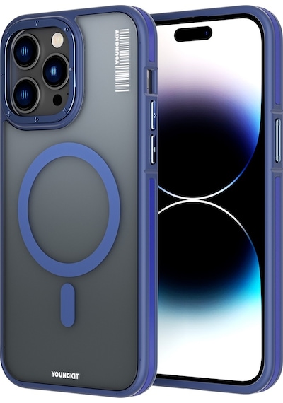 Youngkit Apple Uyumlu iPhone 14 Pro Max Kılıf Magsafe Şarj Özellikli Rock Sand Serisi Kapak