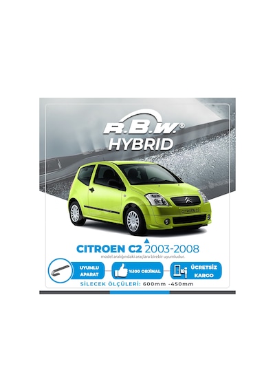 Citroen C2 Ön Silecek Takımı (2003-2008) RBW Hibrit