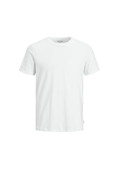 Jack & Jones Bisiklet Yaka Basic Tisört-Organic 12156101 Beyaz