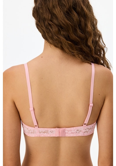 Penti Pembe Daylift Dantel Çiçekli Pedli Sütyen Pk32
