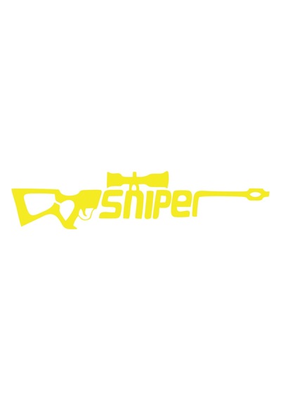 Sniper Sticker 17x17 Cm Sarı