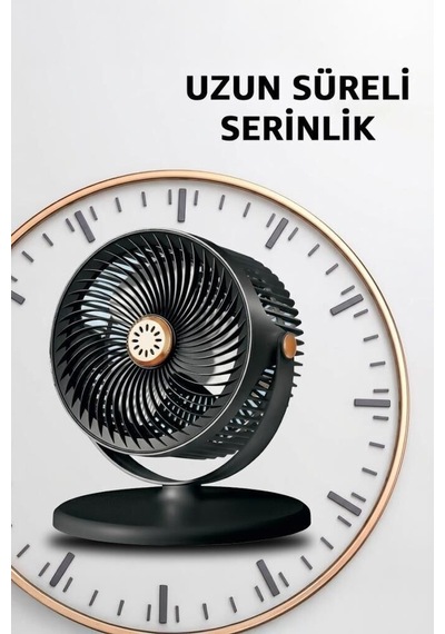 Özel Seri Ofis İklim Güneş Panelli Vantilatör F48 Siyah