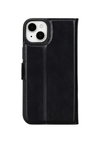 Apple Uyumlu   iPhone 15 Plus Deri Cüzdanlı Kılıf   Mwwn Rst1 Siyah