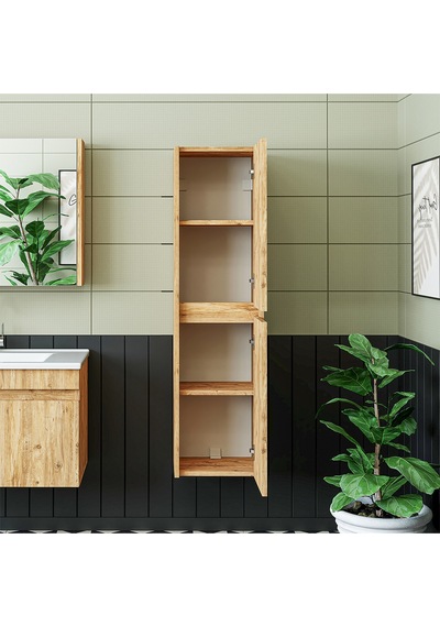 Roomart Atlantik Mat Mdf 130 X 35 Cm Banyo Boy Dolabı Atlantikçam