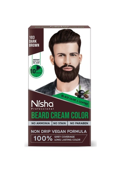 Sakal Boyama Seti 60ml,10dk Bekleme Süresi Amonyak Paraben İcermez,cilde Leke Yapmaz Dark Brown